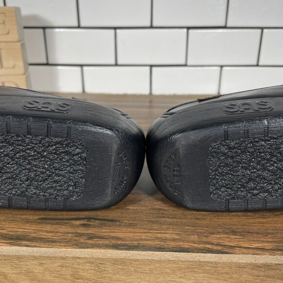 SAS Siesta Womens Size 8.5 Slim AAA Shoes Black Leather Comfort Lace Up Loafer - Picture 8 of 12